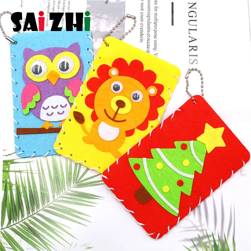 Saizhi нетканый DIY Войлок посылка автобус держатель для карт посылка детский сад ручной работы ткань праздничный подарок Обучающие игрушки
