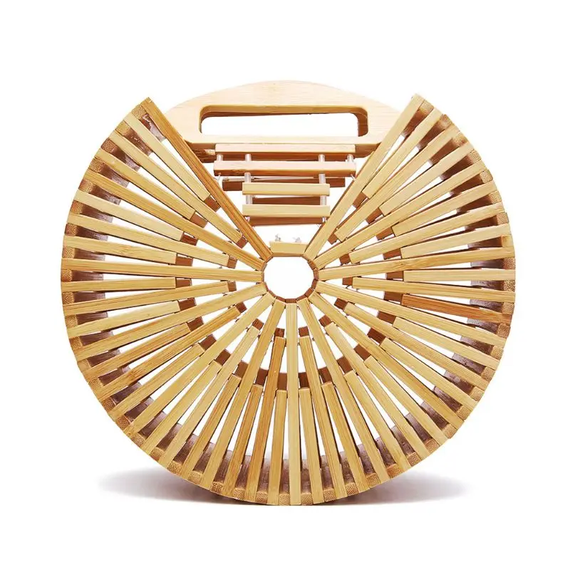 

2019 Fashion Bamboo Bag Summer Beach Simple Style Hollow Handbags for Women Tote THINKTHENDO