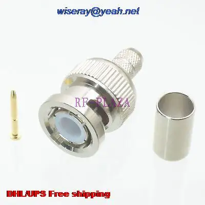 DHL/EMS 200 шт. коннектор штекер BNC обжимной RG8X RG-8X LMR240 кабель 75ohm-A3
