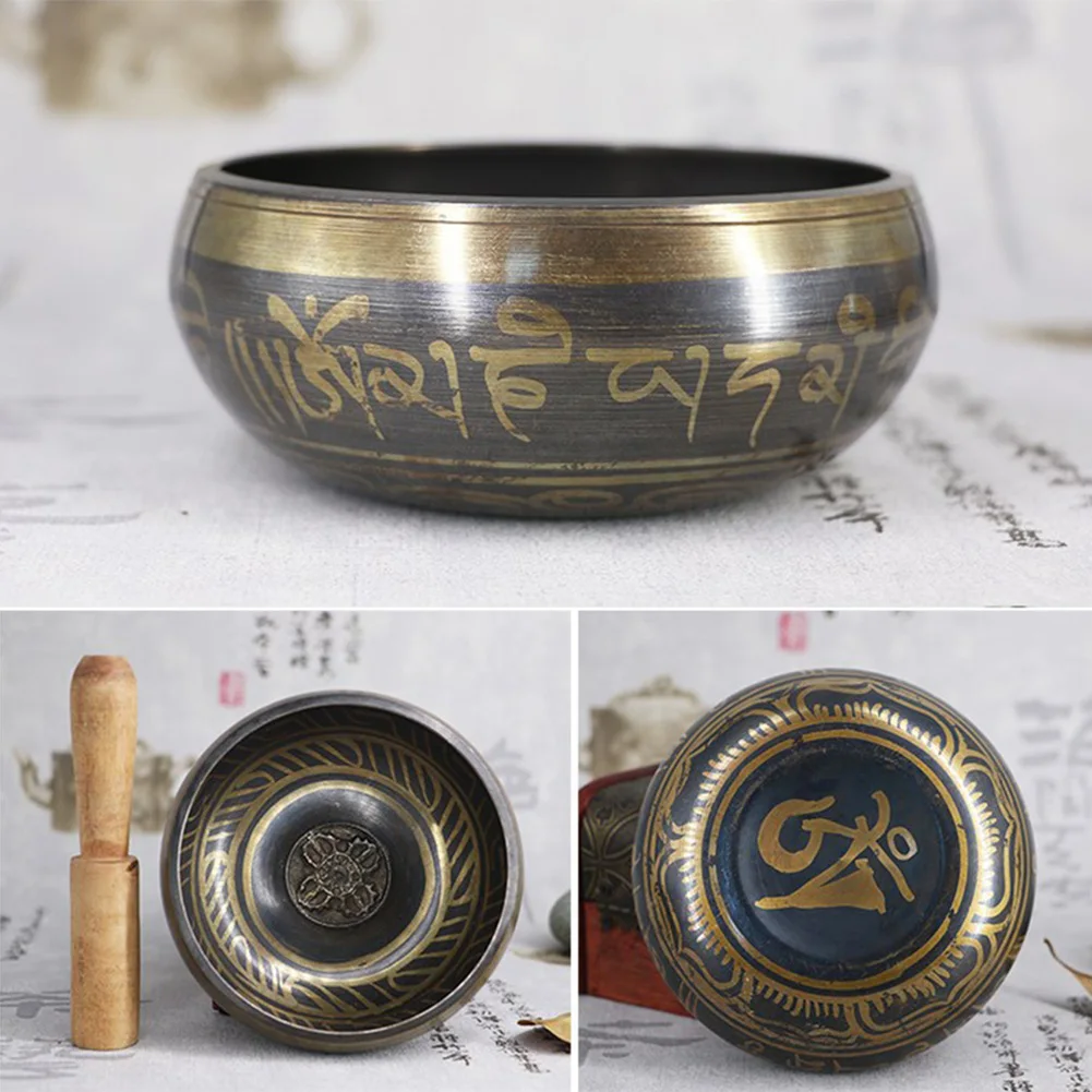 Tibetan Chime Singing Bowl Nepal Tibetan Sing Bowl Handmade Buddha Buddhist Sound Yoga Meditation Healing Copper Singing Bowl 2
