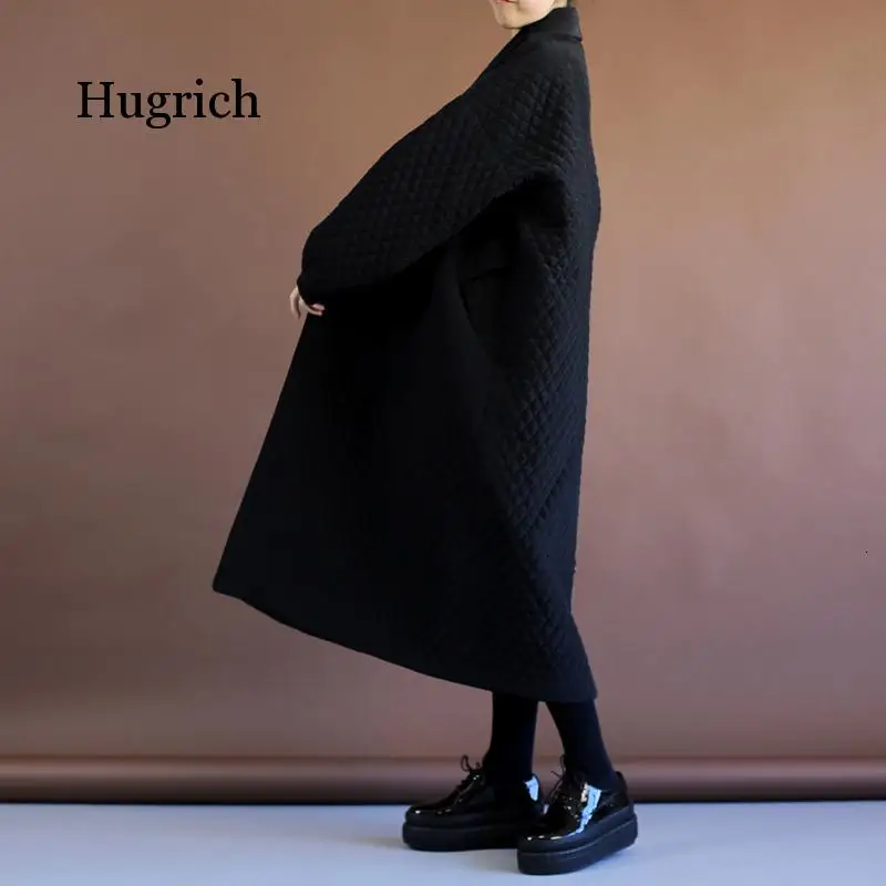 2020 European Highest Quality Jacket Autumn Women Large Size Long Loose Black Windbreaker Trench Coat