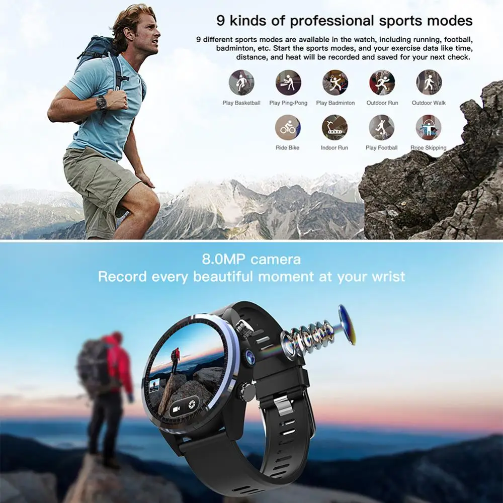 3GB 32GB Smart Watch Men Waterproof MT6739 Camera Bluetooth Android 7.1 4G Bluetooth Smartwatch For