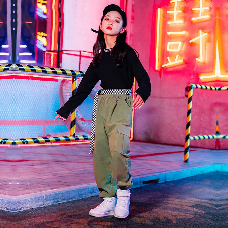 Костюм джазовый детский в стиле хип хоп Модный комбинезон брюки уличная