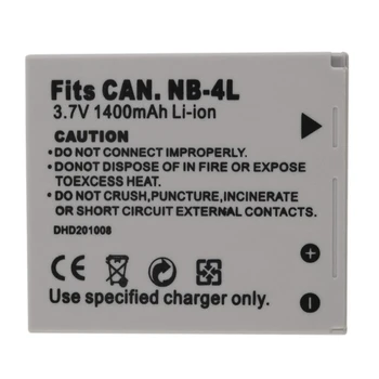 

The new 3.7 v 1400 mah battery replacement for canon nb-4l Li-ion battery