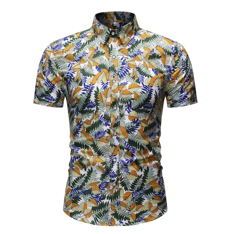 AliExpress рубашка большого размера с коротким рукавом 2019 летняя рубашка с цветочным принтом Модные топы