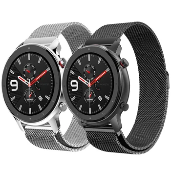 

Metal Milanese Loop Band for Xiaomi Huami AMAZFIT Bip strap 20MM 22MM wrist band for Amazfit GTR 47 47MM Strap Stratos 2 2s Pace