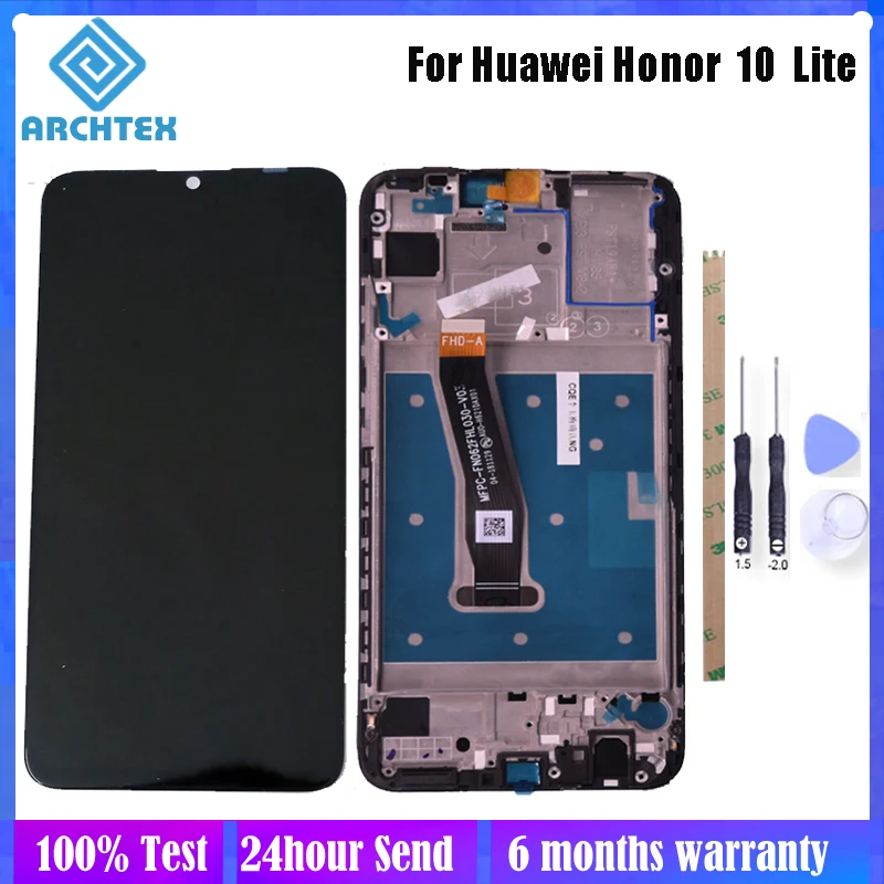 6.21 inch For Huawei Honor 10 Lite HRY-LX1 LCD Display + Touch Screen with Frame Digitizer Assembly Parts | Мобильные телефоны и
