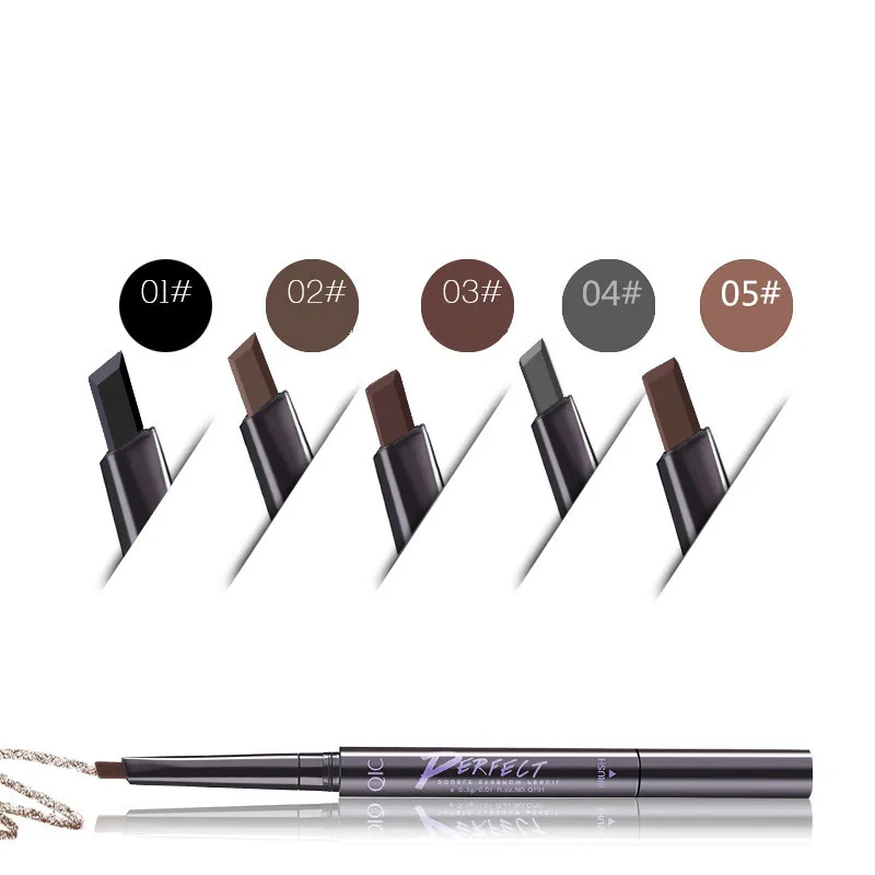 Double Eyebrow Pencil Automatic Rotation Waterproof and Sweatproof Not Blooming Eyebrow Pencil Makeup Wholesale
