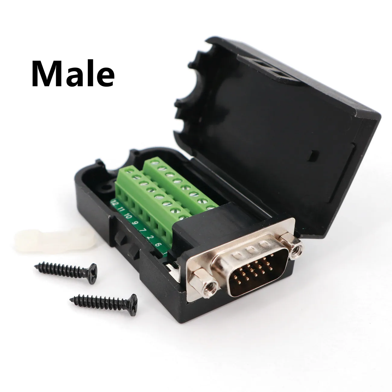 Willwin DB15 3+6 D-Sub VGA Male 3Row 15Pin Connector Adaptor Screw Terminal Breakout Board Free Welding Willwin DB15 3+6 D-Sub VGA Male 3Row 15Pin Connector Adaptor Screw Terminal Breakout Board Free Welding