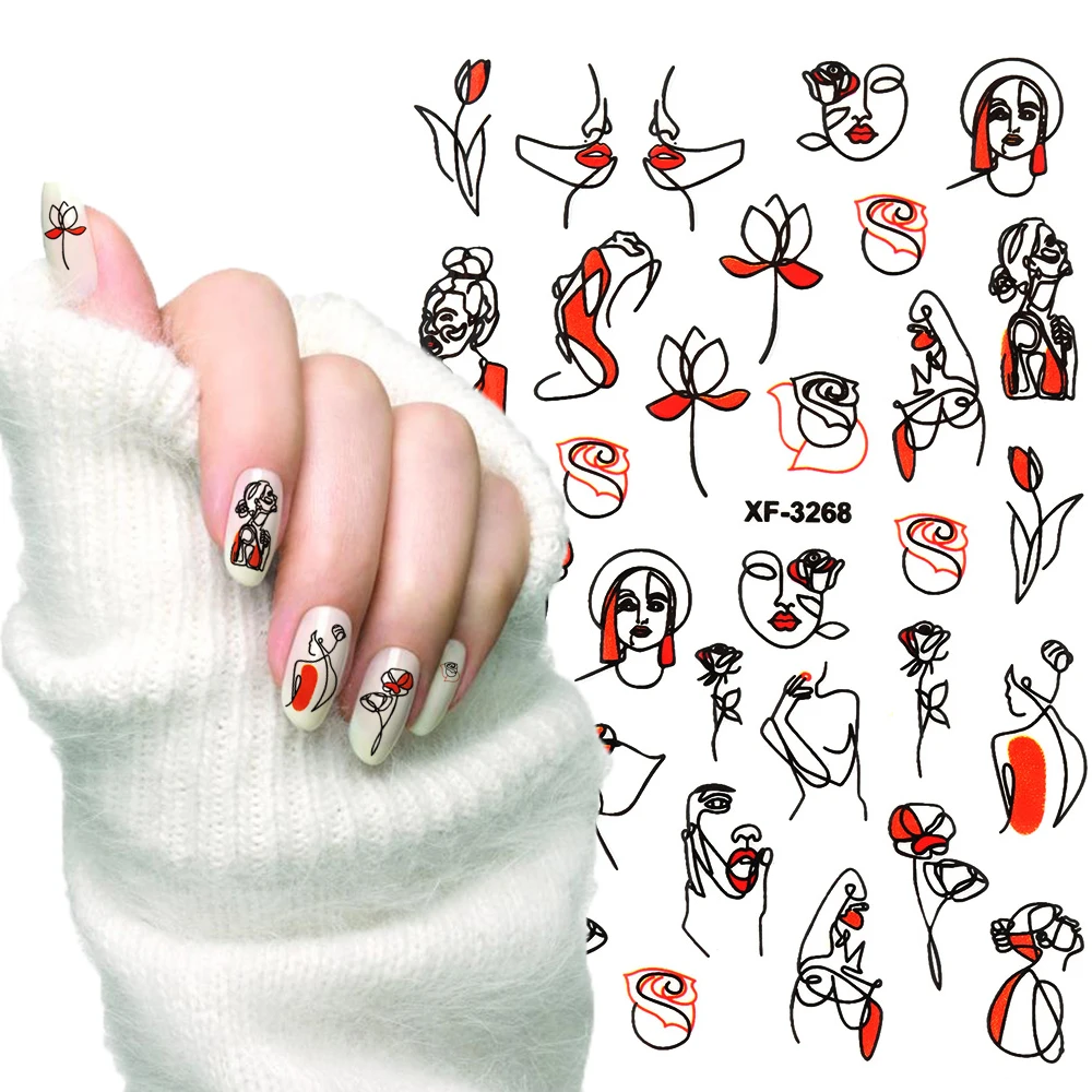 

1 Sheet Flower Leaf Mix Patterns Leaf 3D Nail Sticker Nail Art Transfer Stickers Paper Nail Decorations DIY Designs Accessories