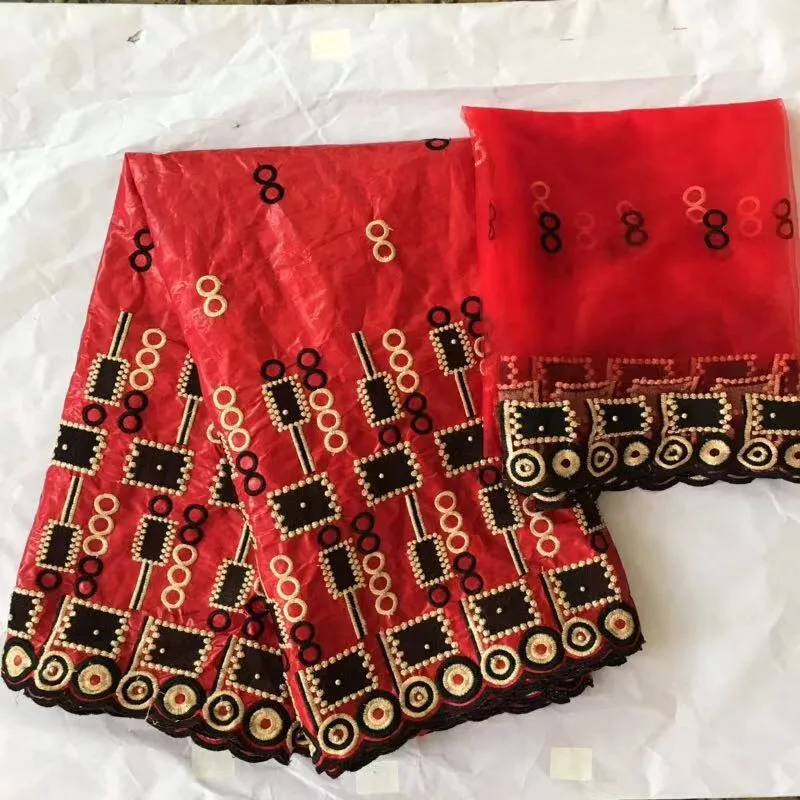 

2019 New arrival african bazin riche fabric with beads cord lace fabric guinea brocade fabric for wedding KY091406