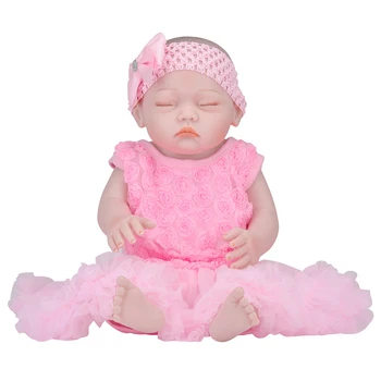 

Reborn baby doll 19" Inch Realistic Newborn Baby Dolls Reborn Lifelike Full Body Silicone Babies Handmade Toddler Dolls Toys