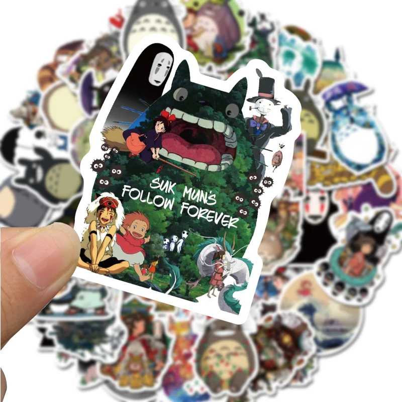 50 шт. Hayao Miyazaki рабочие наклейки Мой сосед Тоторо наклейки для DIY багаж ноутбук скейтборд мотоцикл велосипед наклейки