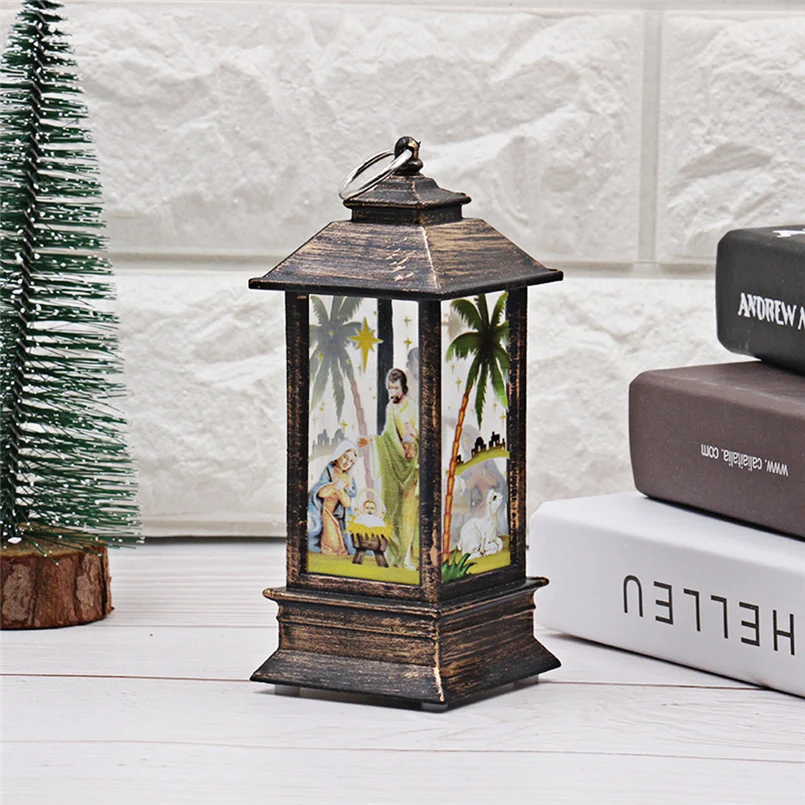 Artificial flame lamp small oil lamp Christmas candle with LED tea light candle Christmas decoration party lampara de luna 30N26 (8)