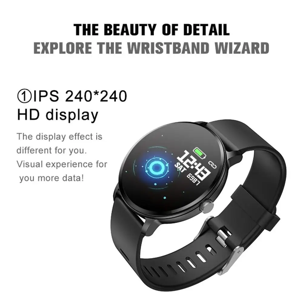 Smart Bracelet Men Women Sleep Heart Rate Running Step Counter Sports Smartwatch Smart Band