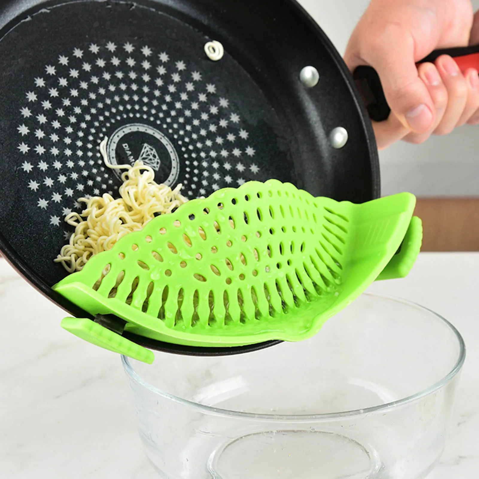 Dropship Kitchen Snap N Strain Pot Strainer And Pasta Strainer