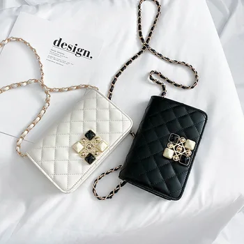 

Graceful Chain Messenger Bag Women Female 2020 New Summer Fashion Diamond Lock Buckle Shoulder Bag