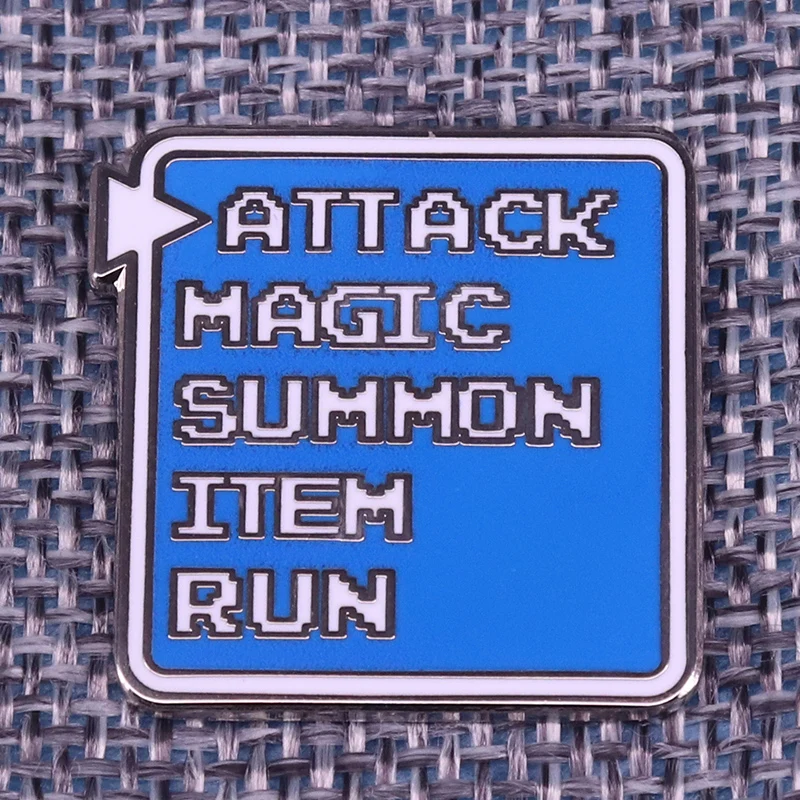 Attack Magic Evumation Item Run Spilla Dragon Quest Slime Hero Smalto Pin Regalo Fantasy Per I Giocatori