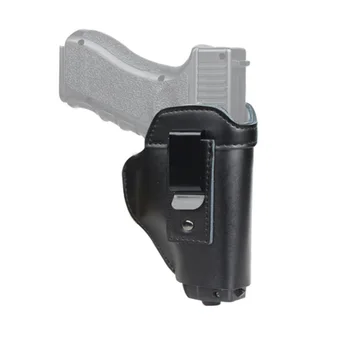 

Outdoor Waist Holster Women Men Quick Draw Leather Belt Holster Bag Pack for Outdoor Hunting Right Hand