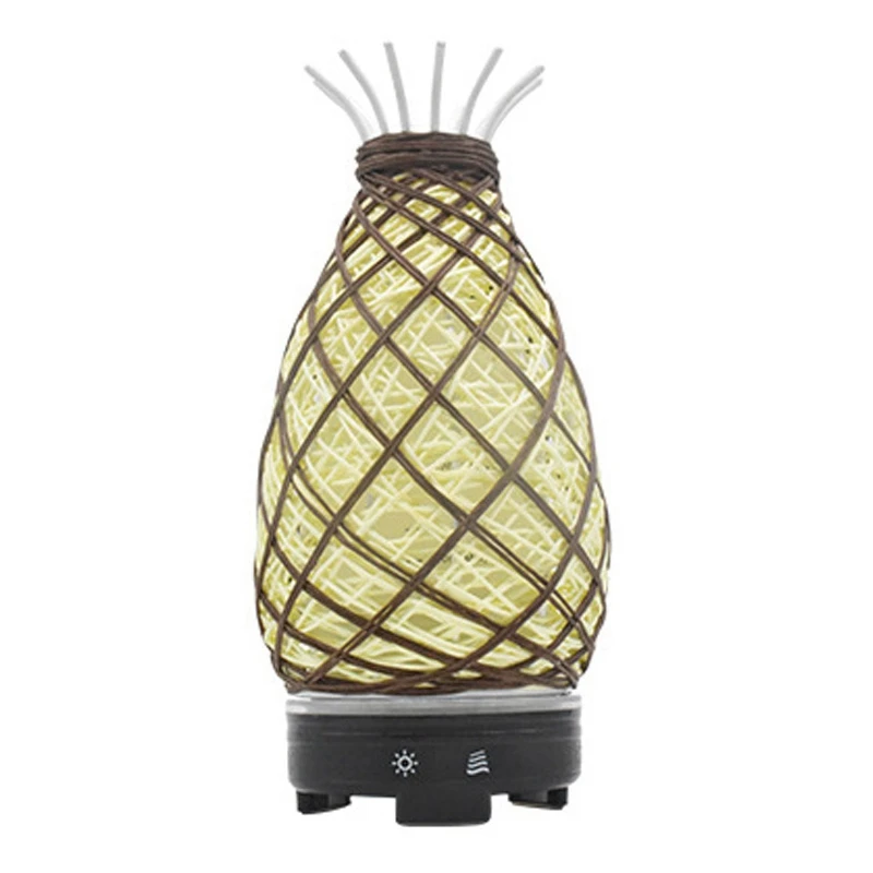

Essential Oil Aroma Diffuser Rattan Colorful LED Night Light Humidifier Home Office Top Gifts for Women