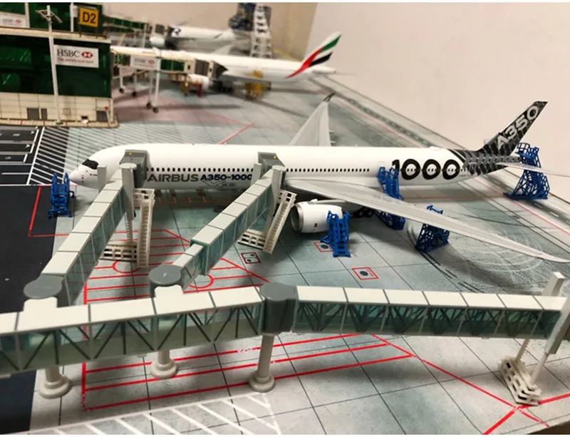 1:200 аэропорт пассажирский посадочный мост один/Двухканальный для Airbus A380 B747 модель широкий узкий корпус самолет игрушка