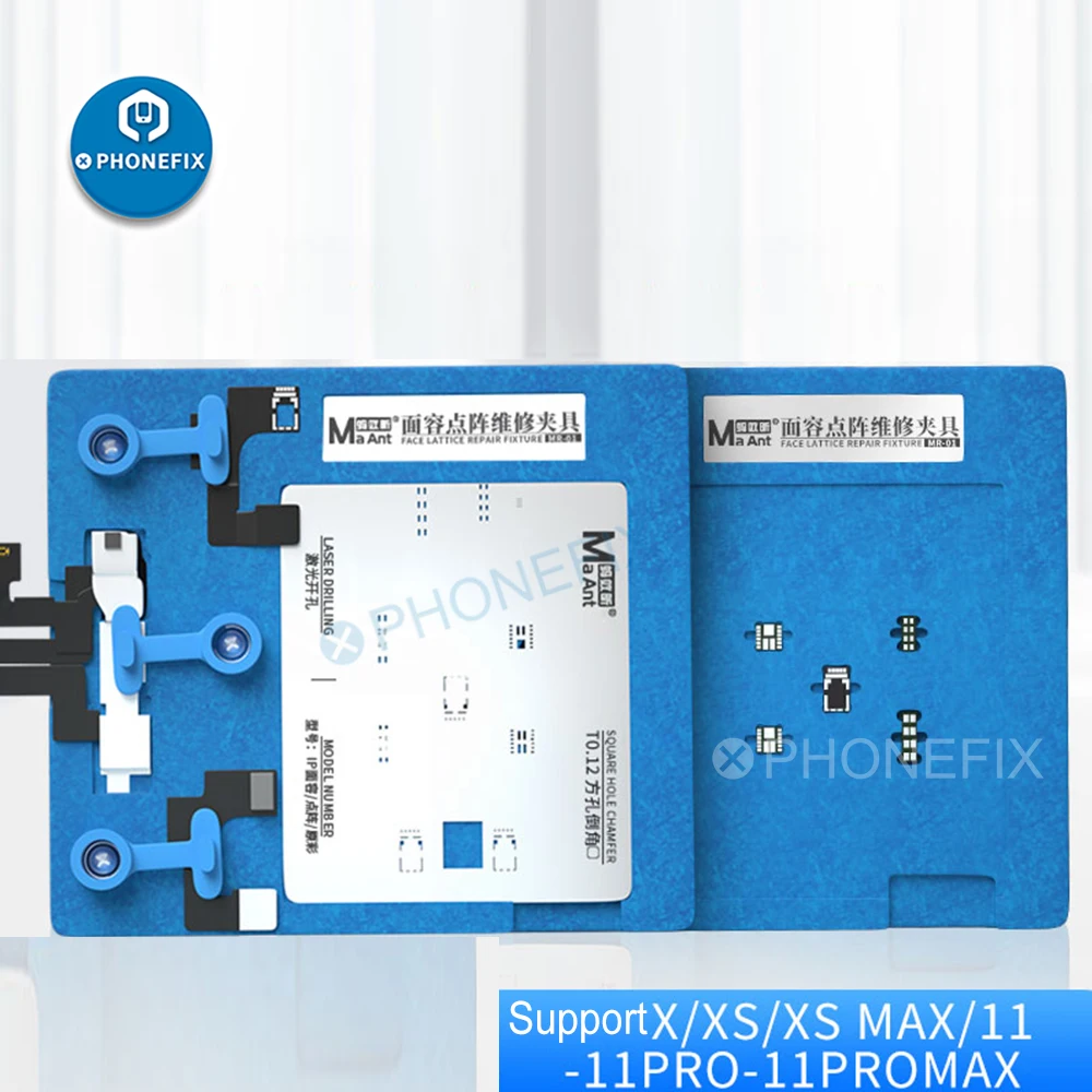 

Maant BGA Reballing Platform + Tin Planting Steel Mesh for iPhone X-11Pro Max Dot Matrix Face ID Not Available Reballing Fixture
