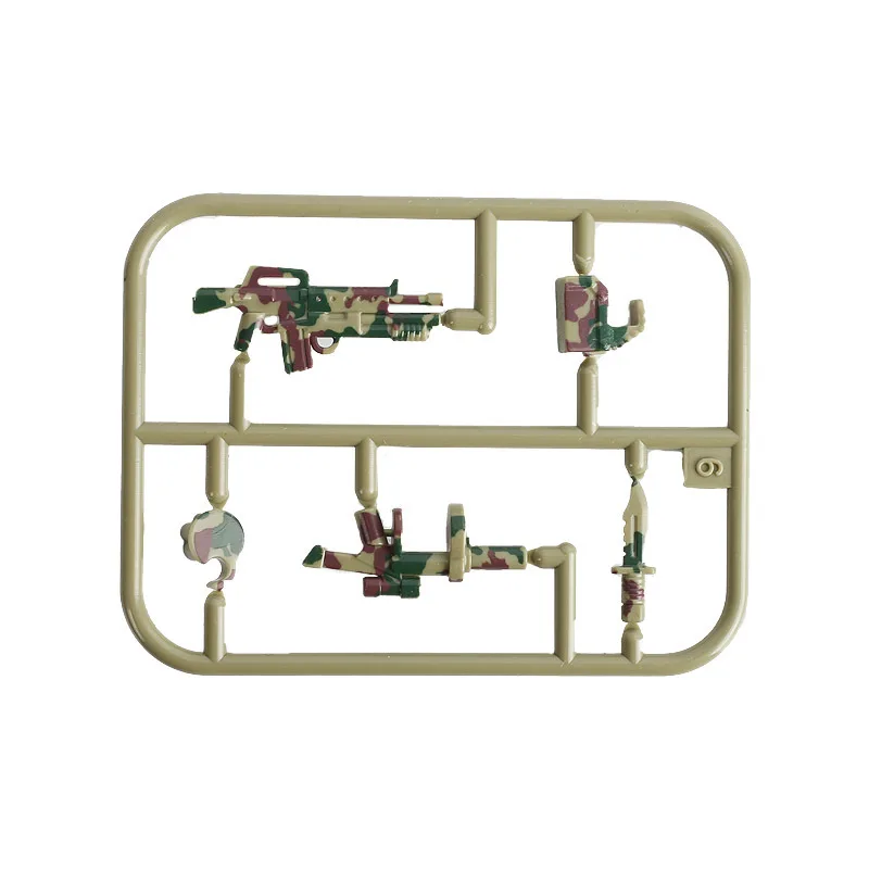 6Pcsset MOC Military SWAT Accessories Camouflage Weapon Set Guns Camo Bricks Building Blocks Model Sets DIY Toys For Children (4)