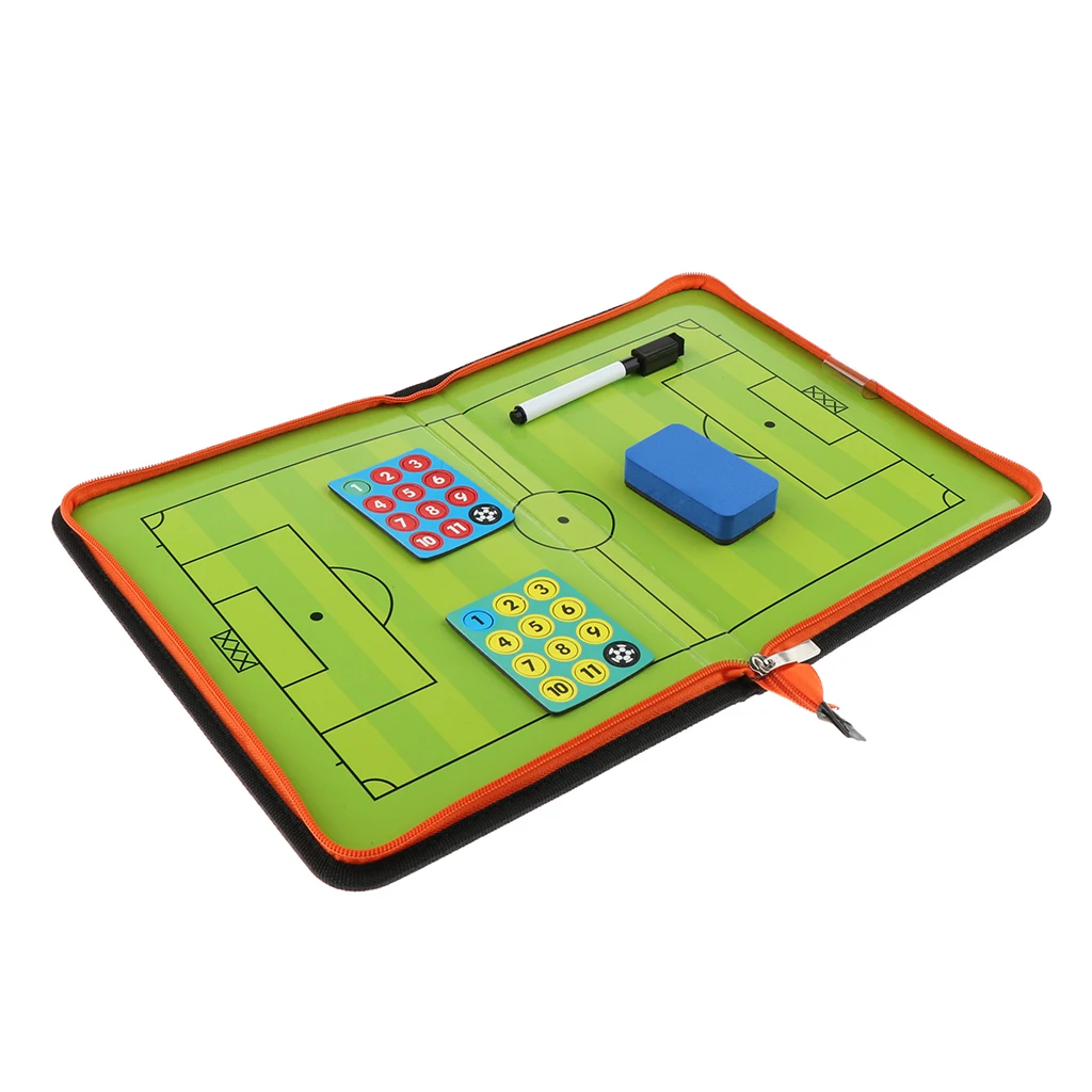 

Portable Professional Football Magnetic Tactics Board Soccer Coaching Board with Marker Pen and Eraser 28.2x20cm