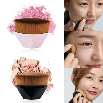 

Hot Single Six Corners Powder Makeup Brushes Diamond Cosmetic Hexagon No Trace Foundation Brush Silicone Make Up Brushes