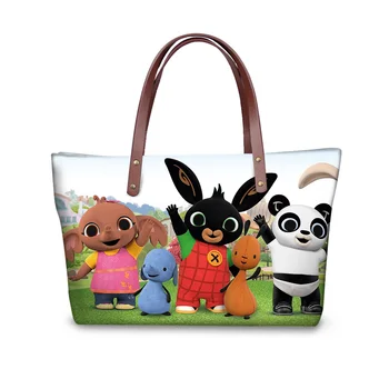 

Brand Luxury Design Handbags Women Cartoon Bing Bunny Printing Top-Handle Bag Shoulder Bag Shopping Bag Casual Storage Bag Totes