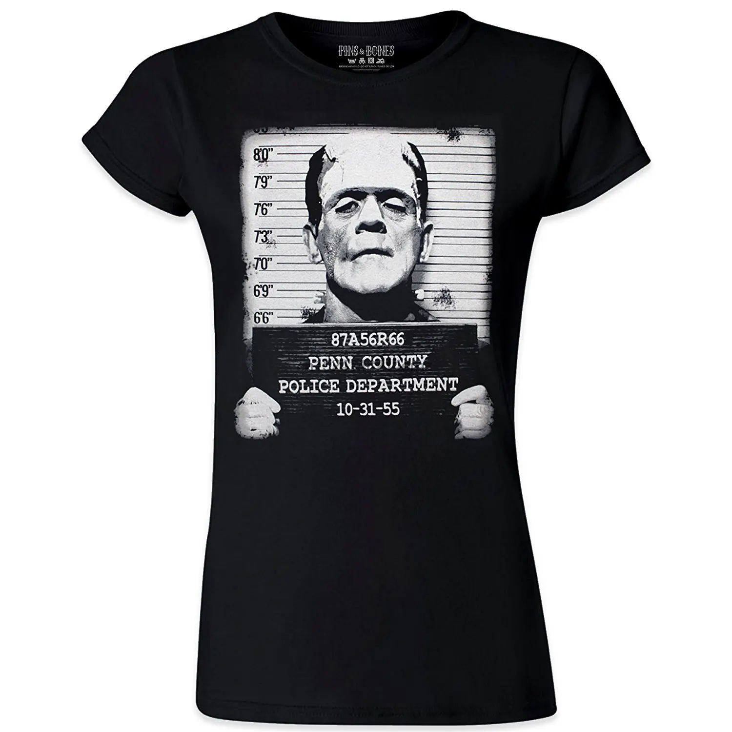 men Frankenstein Mug Shot Blk Shirt Punk T Fashion Short Sleeve O-Neck Wholesale 2019 Summer |