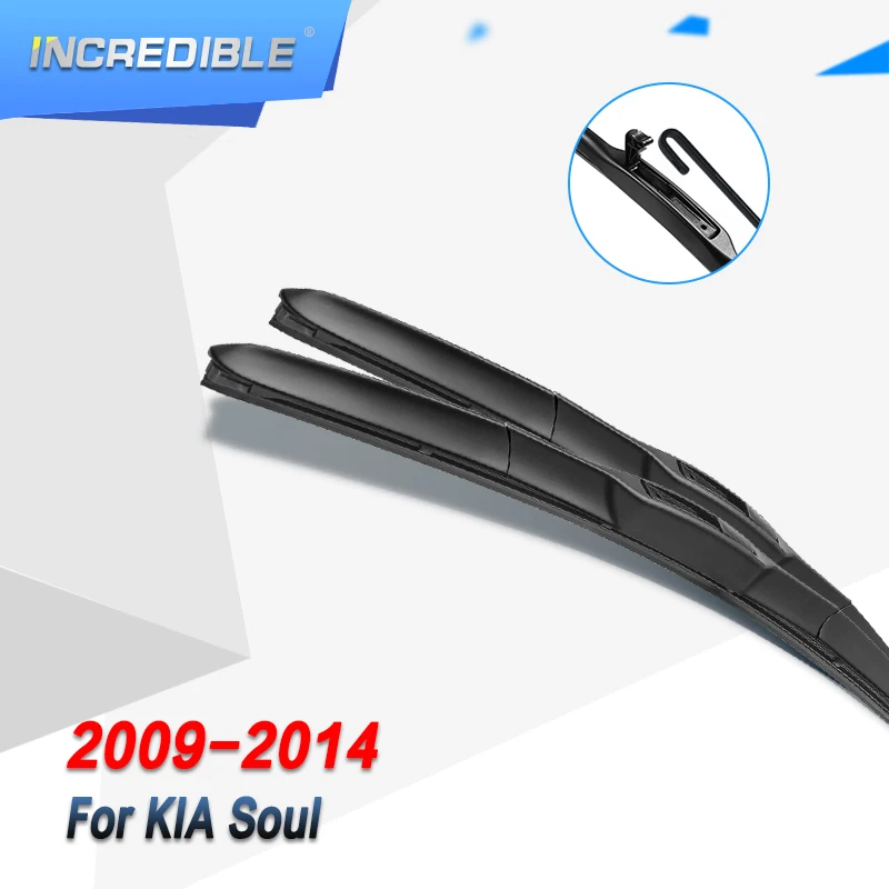 

INCREDIBLE Hybrid Wiper Blades for KIA Soul Fit Hook Arms 2009 2010 2011 2012 2013 2014