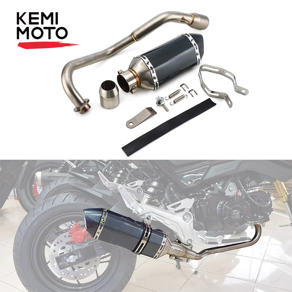 For HONDA Grom125 MSX125 Exhaust System Side Pipe End Low Mount Exhaust Baffle For HONDA Grom 125 MSX 125 2013-2020 Exhaust Pipe