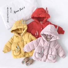 Детские зимние пальто; куртки для девочек; хлопковая плотная теплая детская верхняя одежда с героями мультфильмов; повседневные парки с капюшоном для малышей; одежда для маленьких девочек