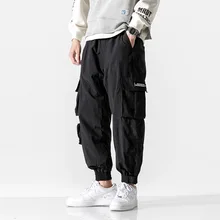 Зимние Бархатные, свободные, мешковатые брюки, модные комбинезоны в японском стиле, мужские повседневные брюки, мужские повседневные брюки