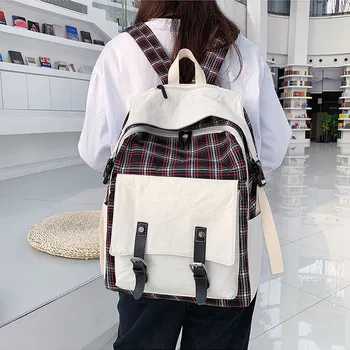 

New Backpack Women's Fashion Simple Style Large Capacity Canvas Backpack Shoulder Bag Рюкзак Женскийbolsa Feminina Mochila