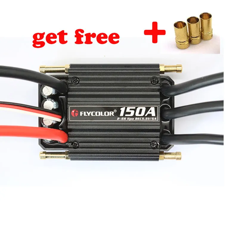 Бесщеточный Регулятор скорости ESC flycolor 50A 70A 90A 120A 150A 2 6S Lipo BEC 5 В/5A для