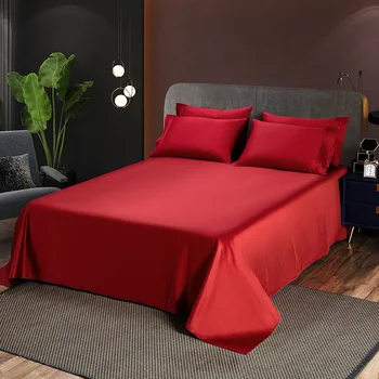 

1pcs 100% Luxury Plush Cotton Red High Quality Solid Color Large Extra Large Bed Linen Women Men Bedroom