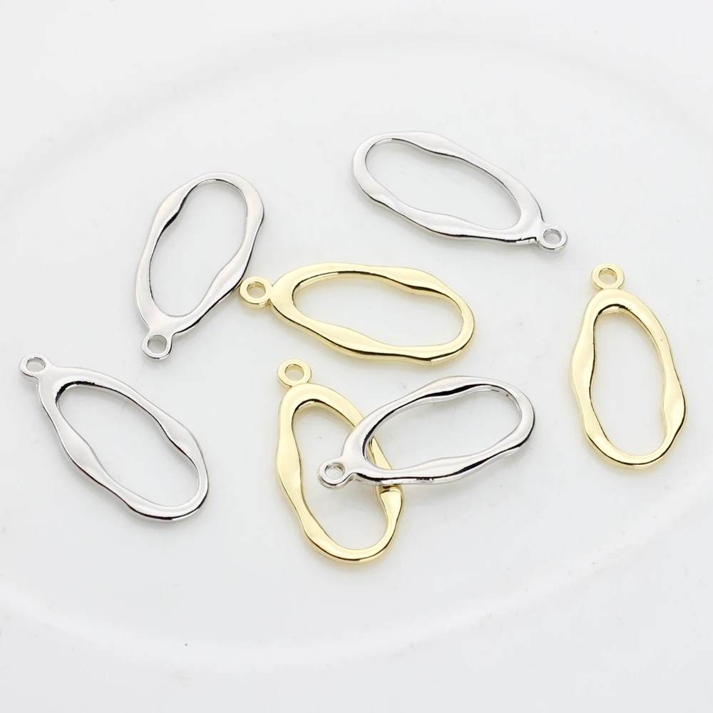 Zinklegierung Geometrische Rechteck Oval Charms Stecker 6 teile/los Für DIY Mode Ohrringe Schmuck Zubehör – Detail 4