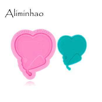 

DY0470 Shiny Glossy Doctor Stethoscope Love Shape Mould Silicone Epoxy Resin Mold Badge Reel Phone Socket As Well