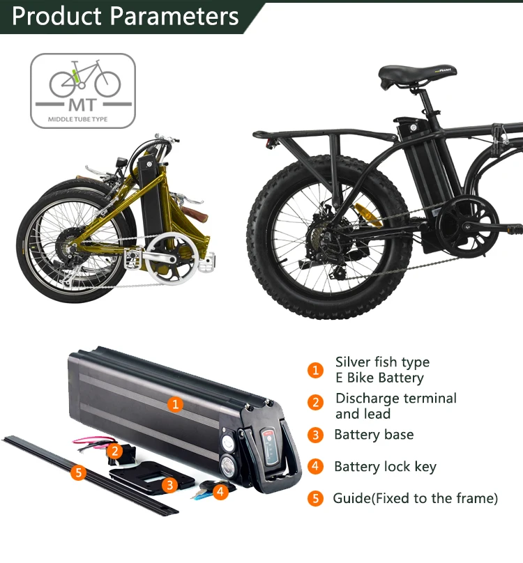 rechargeable 48v 20ah silver fish bicycle battery 48v 1500w electric bicycle battery