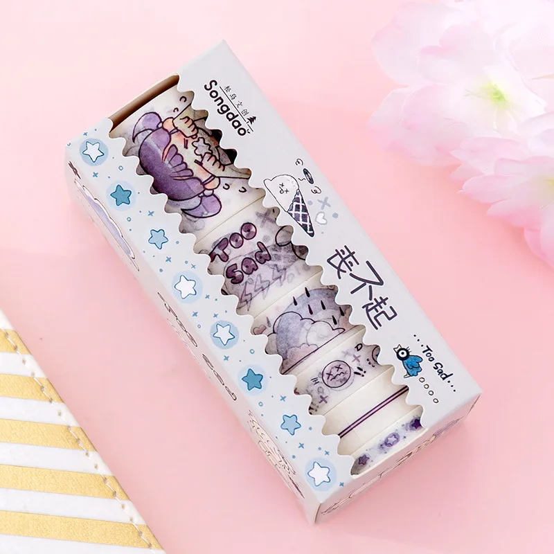Girl daily life series Bullet Journal Washi Tape set cute Decorative Adhesive Tape DIY Scrapbooking Sticker Label Stationery - Цвет: 3