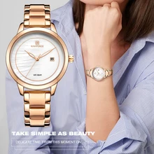 NAVIFORCE Брендовые женские кварцевые часы модные роскошные простые женские часы женские повседневные водонепроницаемые наручные часы Relogio Feminino