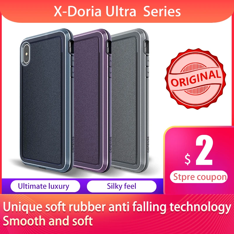 X Doria чехол для телефона iPhone XR XS Max защита ультра военный класс падение