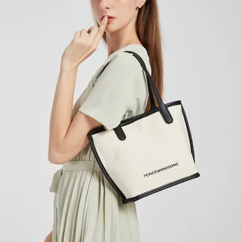 

Large-capacity bag handbags high-end commuter tote bag women 2020 fashion spring single shoulder canvas big bag