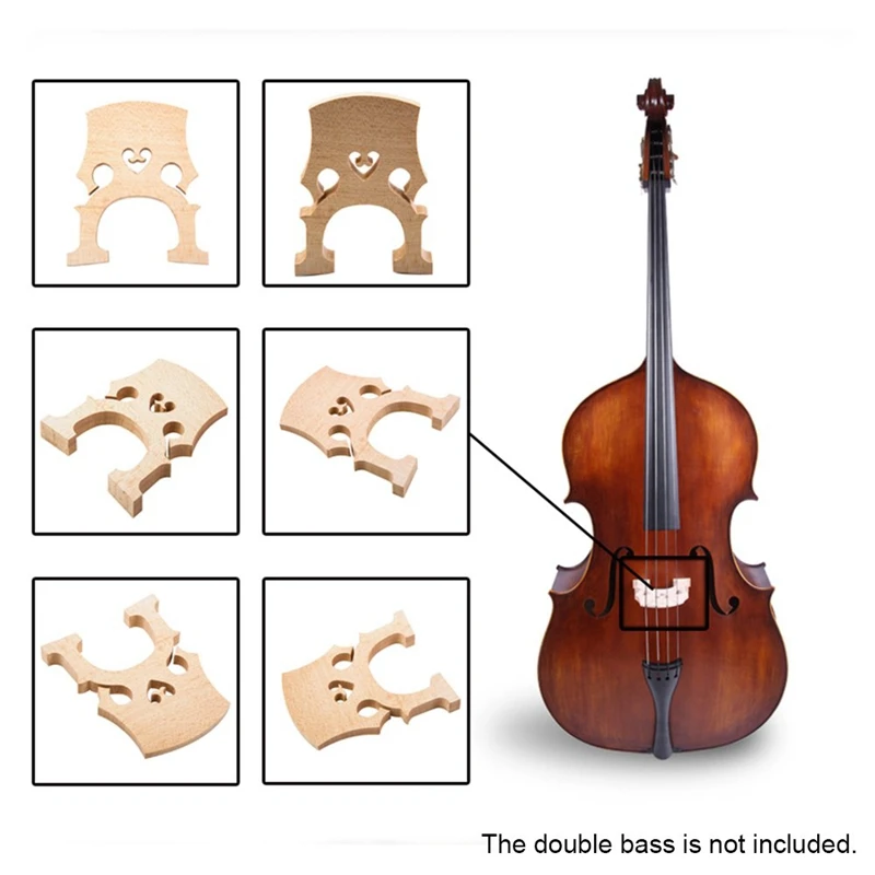 2 шт 3/4 4/4 Регулируемый двойной бас Contrabass мостовой клен запасные части Виолончель Diy аксессуары для музыкальных инструментов