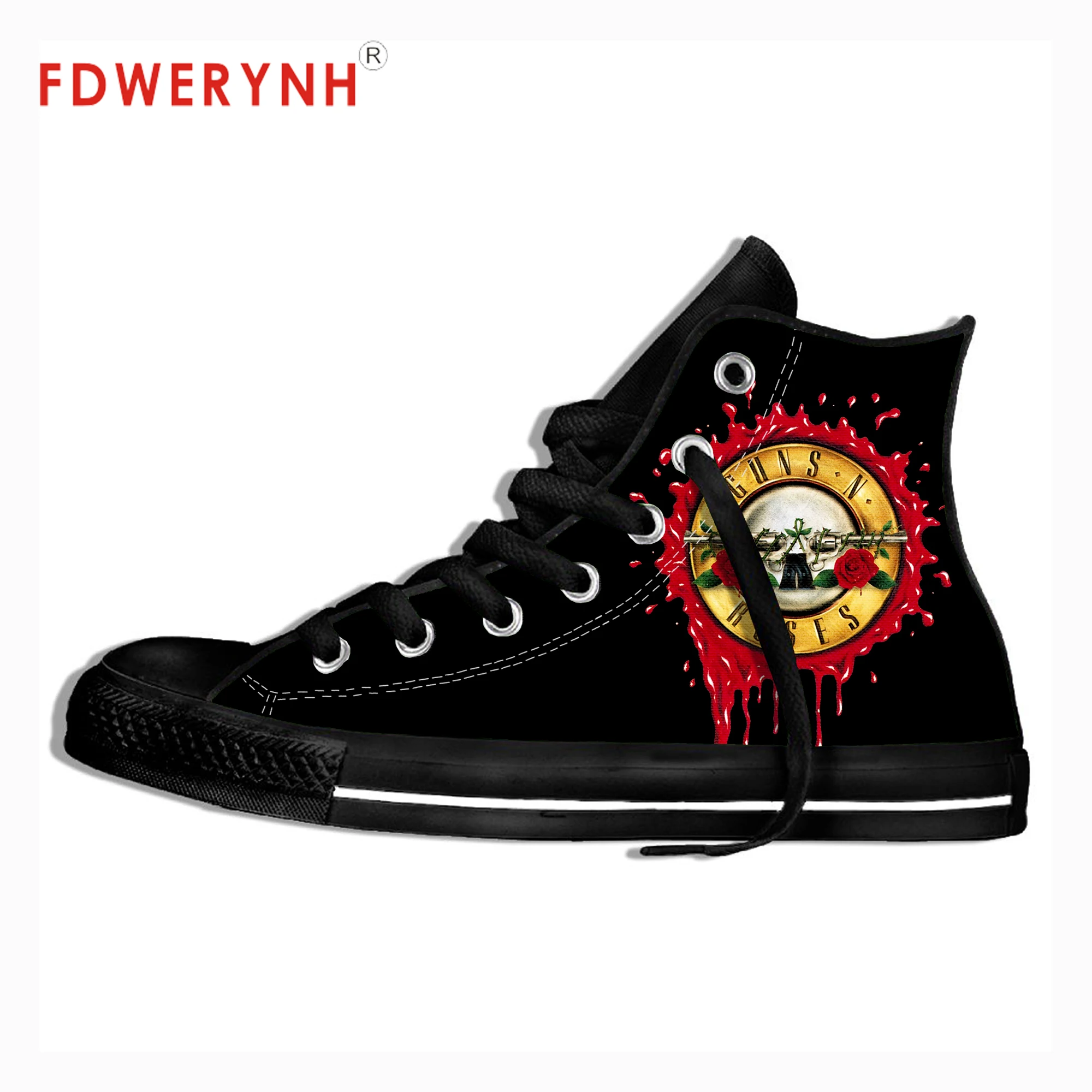 Men's Canvas Casual Shoes Roses And Guns Band Guns N Roses Clothing