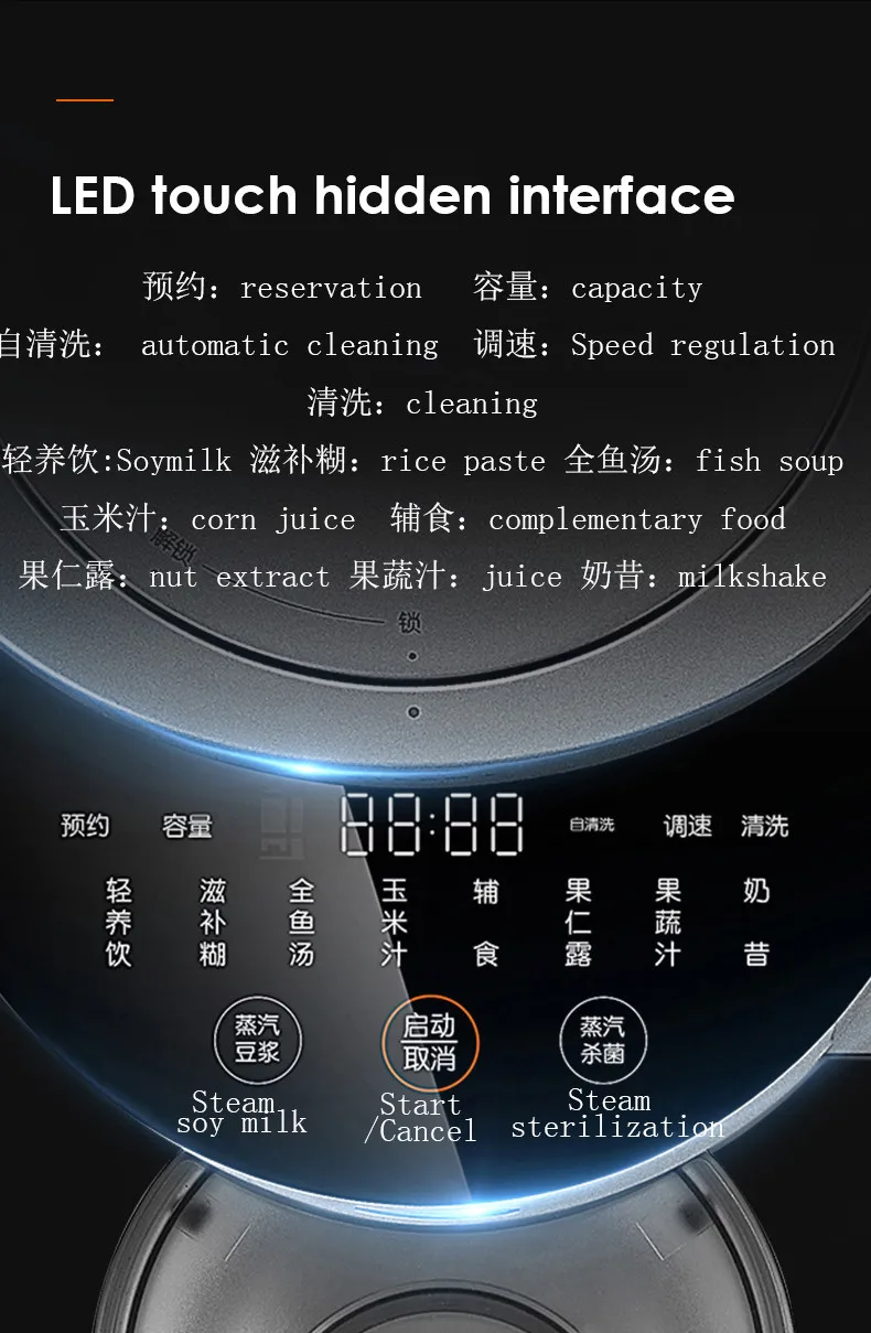 Joyoung Y88 Food Blender Automatic Food Mixer Cell Breaking Juice Maker MultiFunction Soymilk Machine With Auto Clean Function