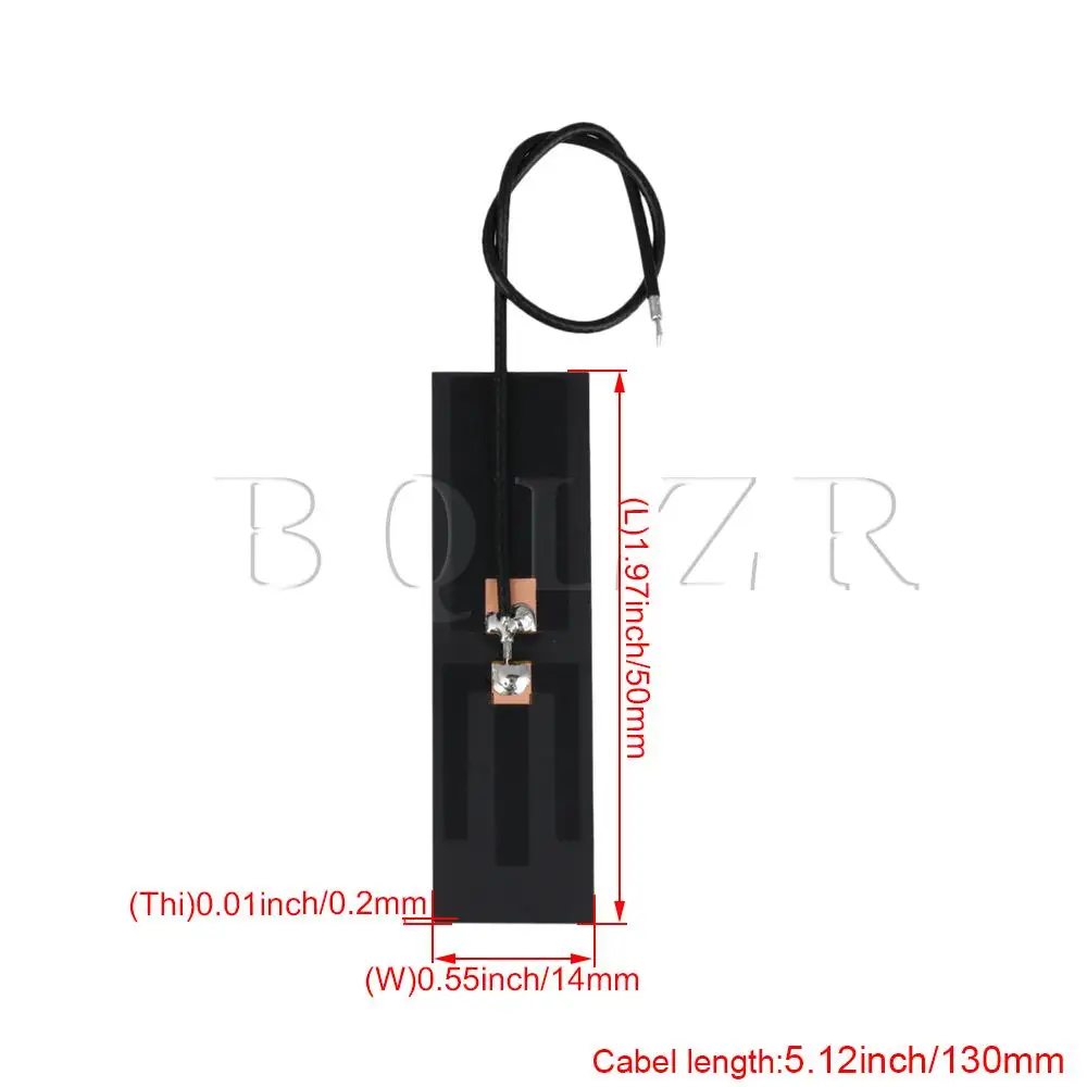 BQLZR 2pcs Черная внутренняя антенна с высоким коэффициентом усиления сварная 50x14 мм длина провода 13 см