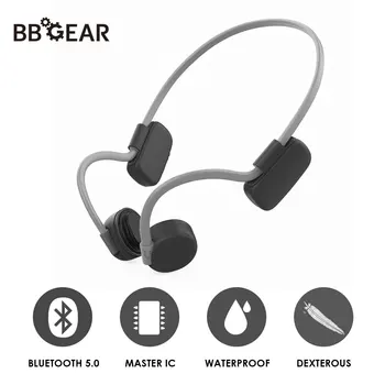 

IP56 Waterproof Bluetooth 5.0 Bone Conduction Headset w/Mic Handsfree Calling Touch Control Magnetic Charging Open Ear Earphones